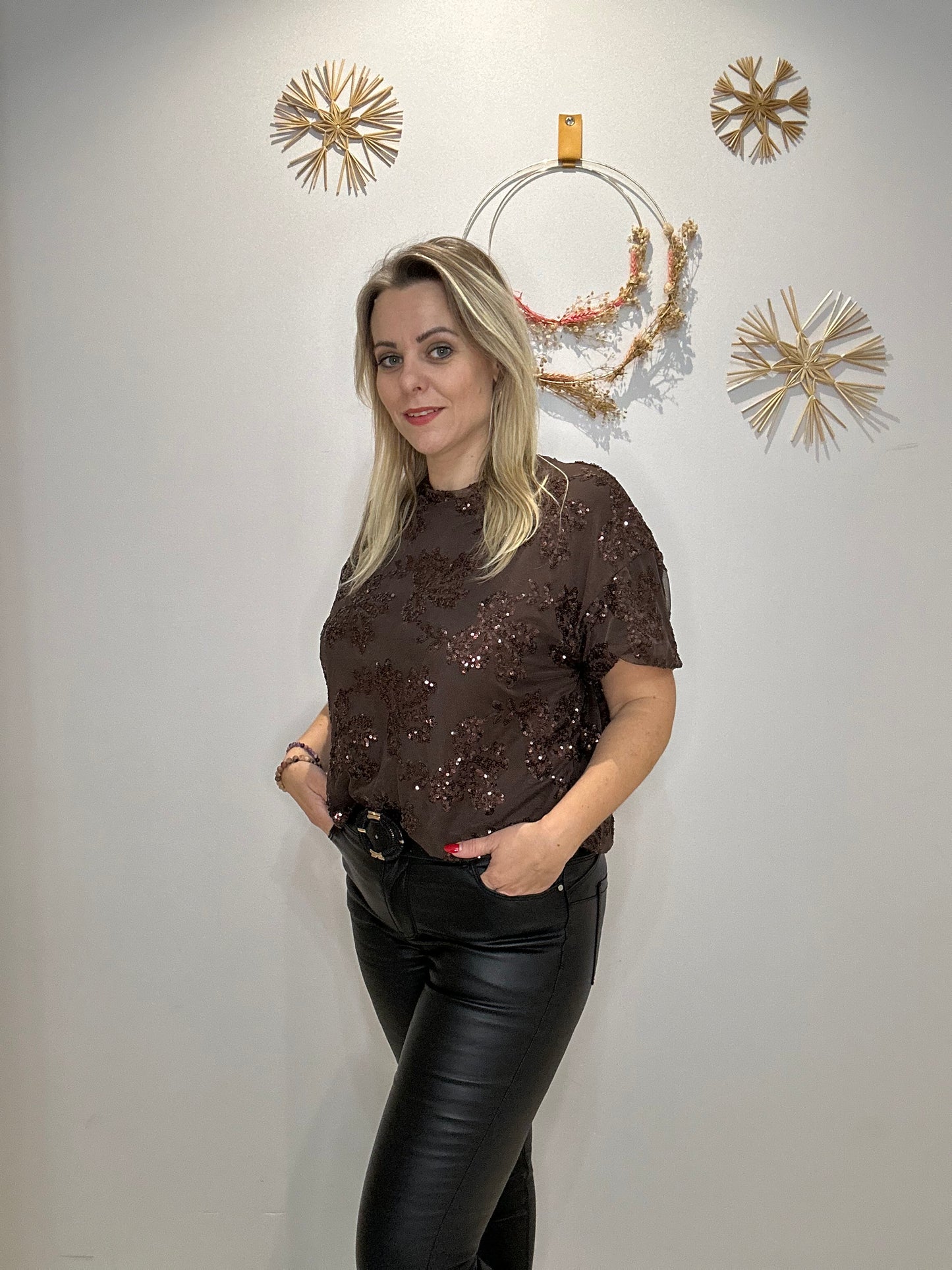 Haut à sequins ultra chic