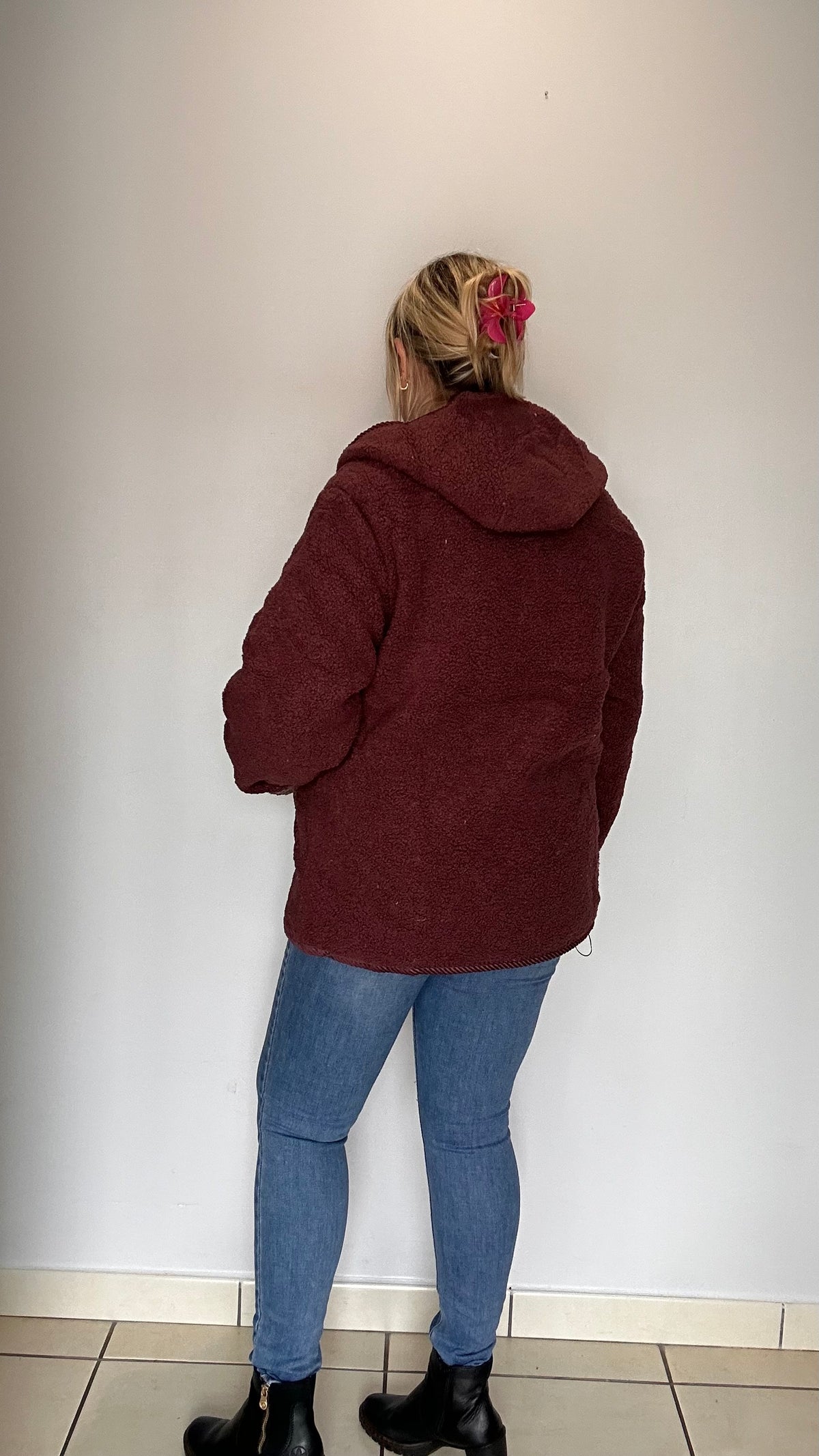 Manteau moumoute polaire à capuche ❤️