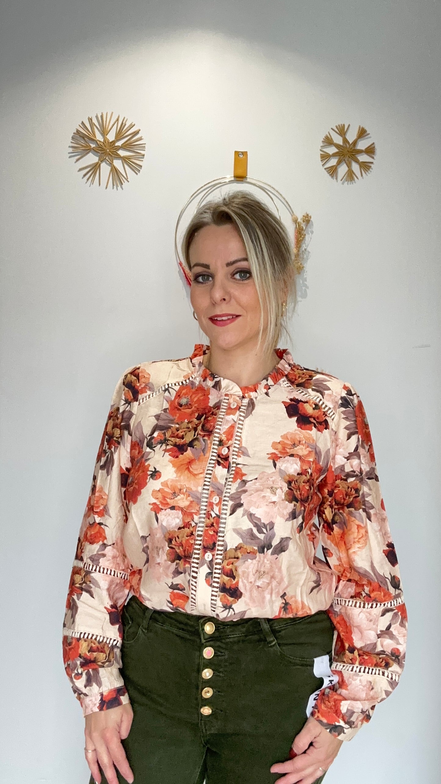 Blouse fleurie élégante et romantique