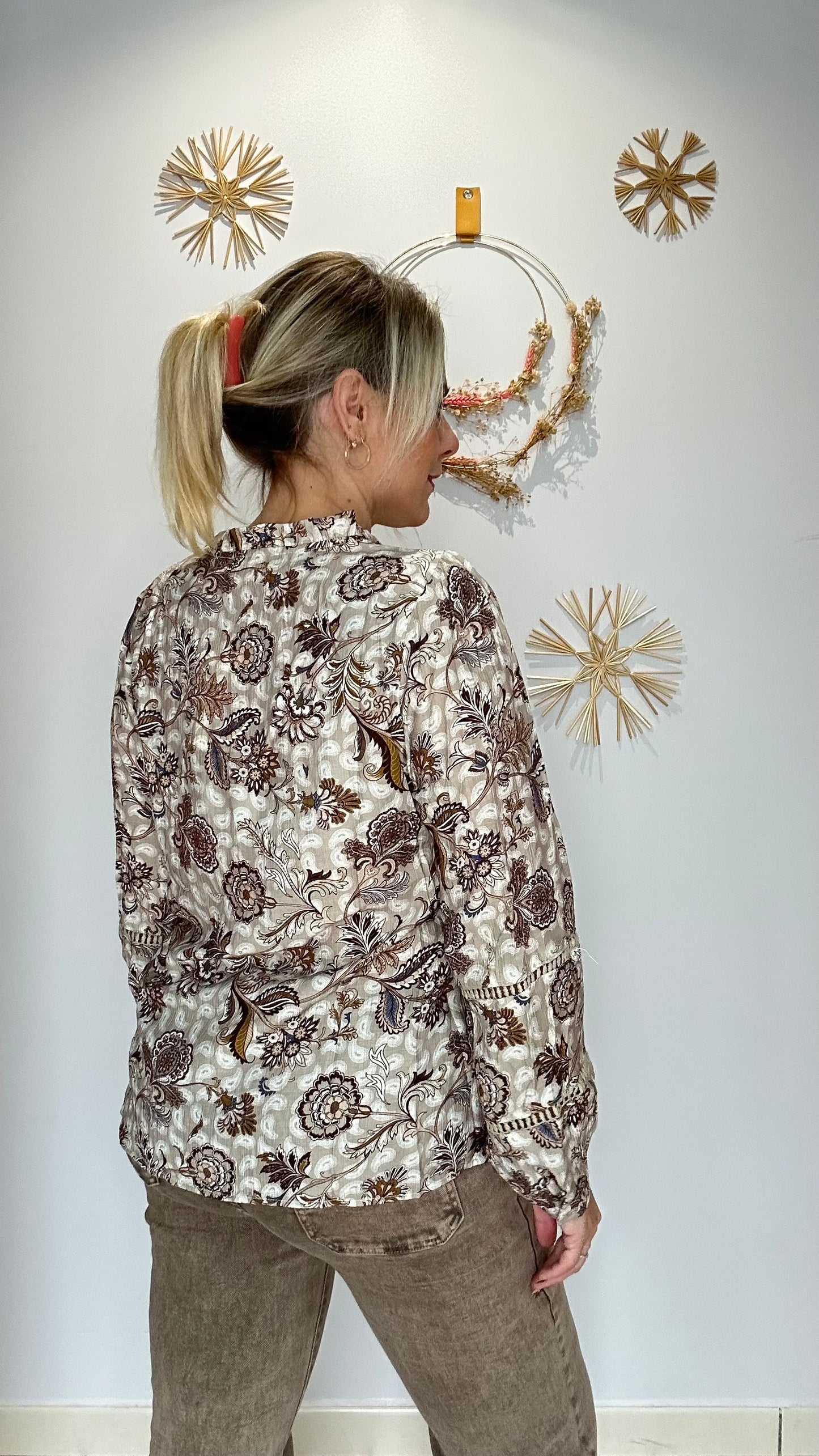 Blouse imprimée chic et fluide