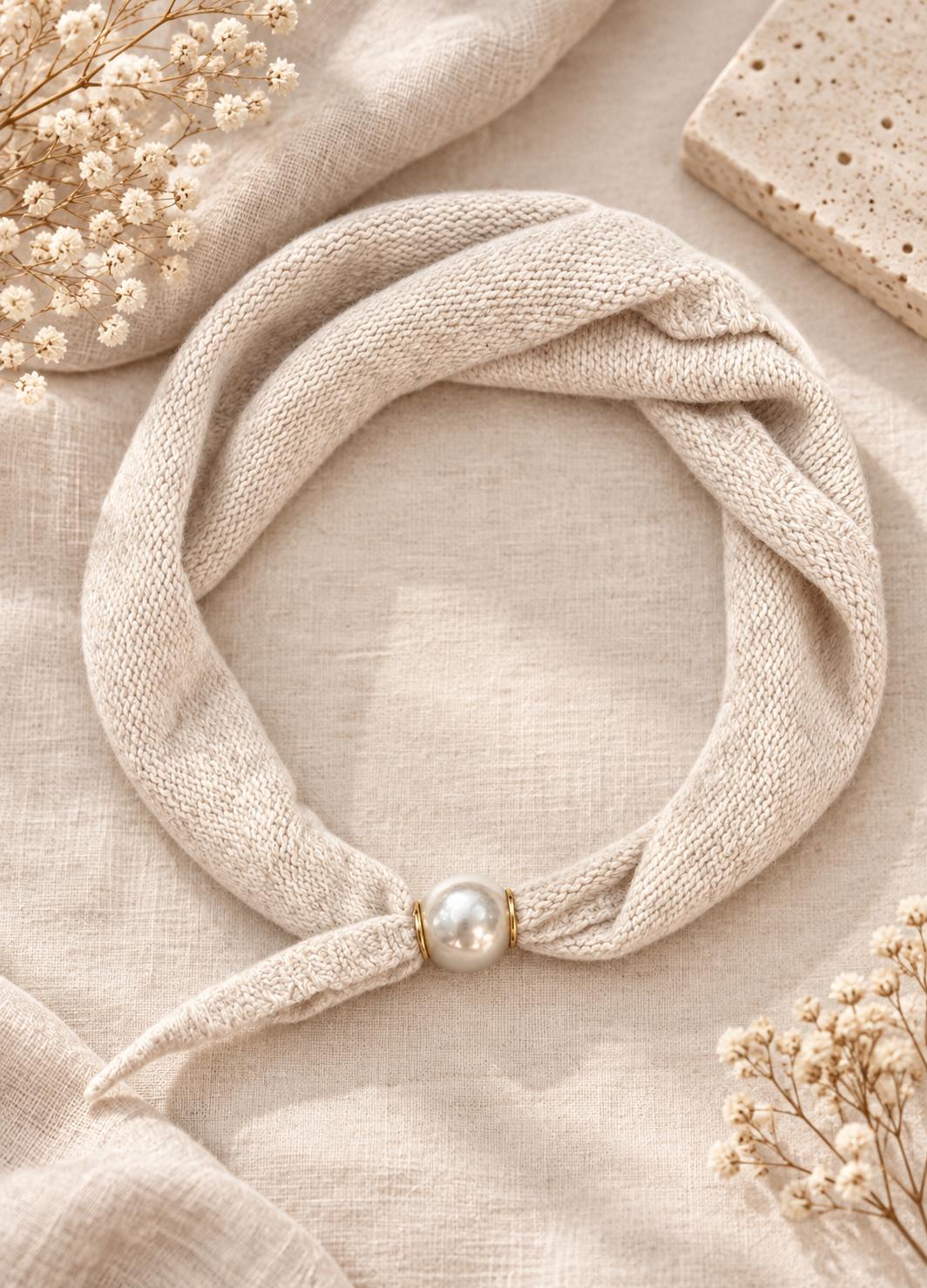 ✨ Petite écharpe en maille fine
