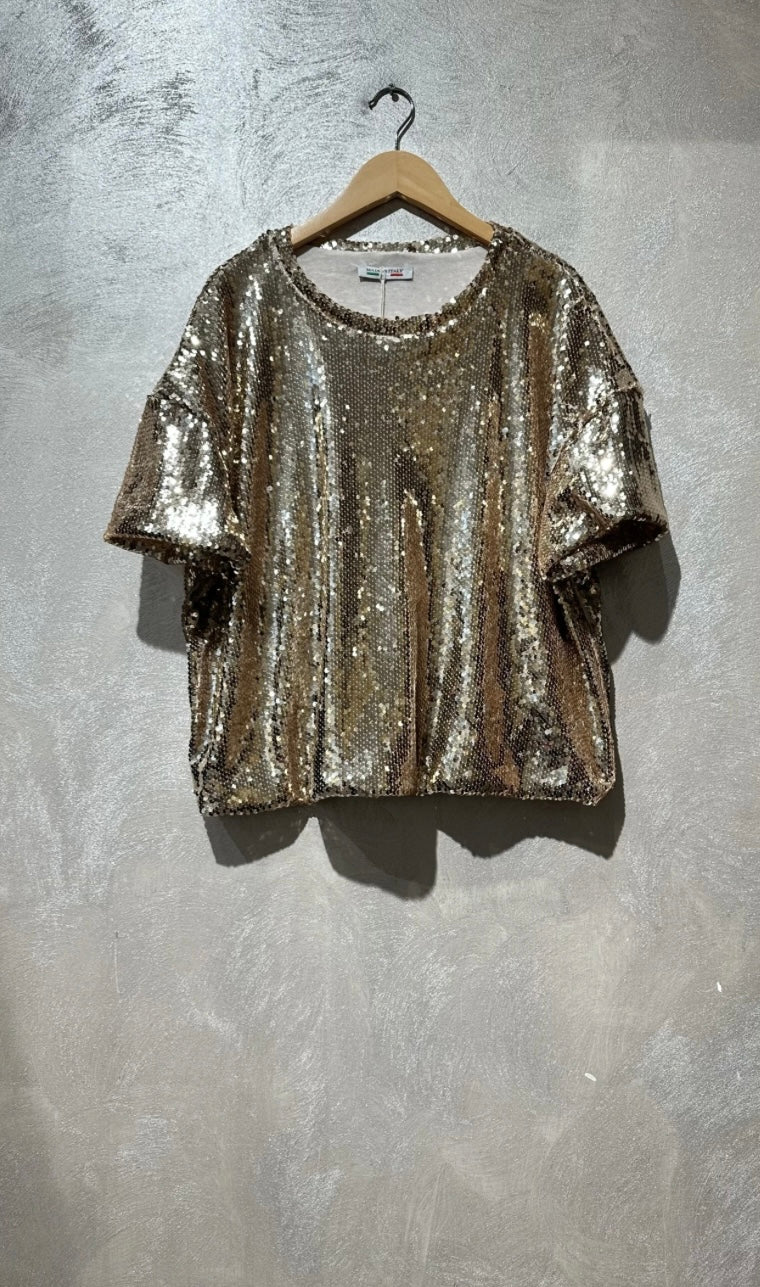 T-shirt ample à sequins