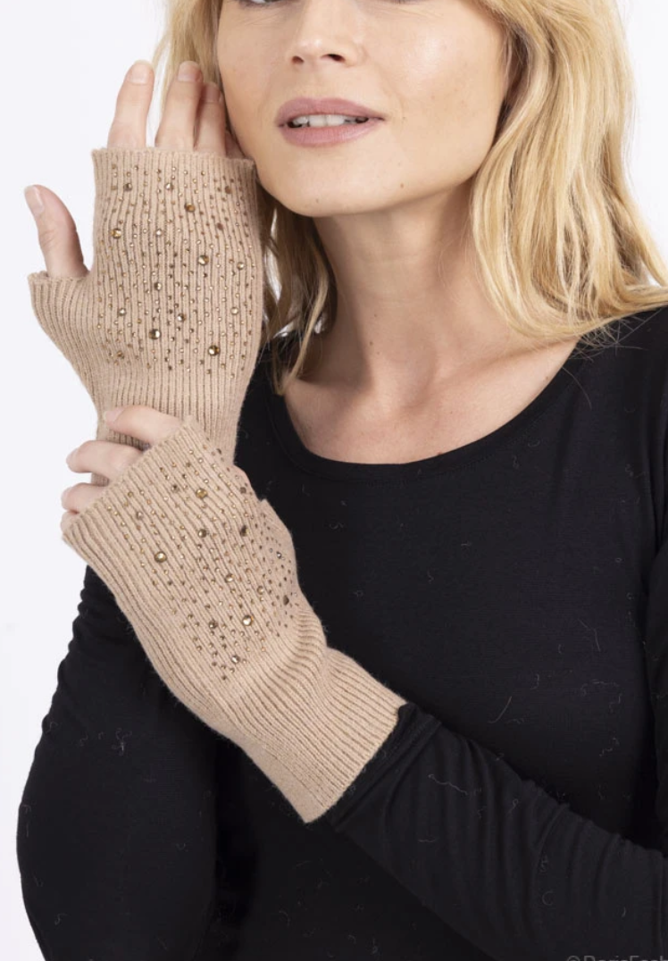 Mitaines avec strass