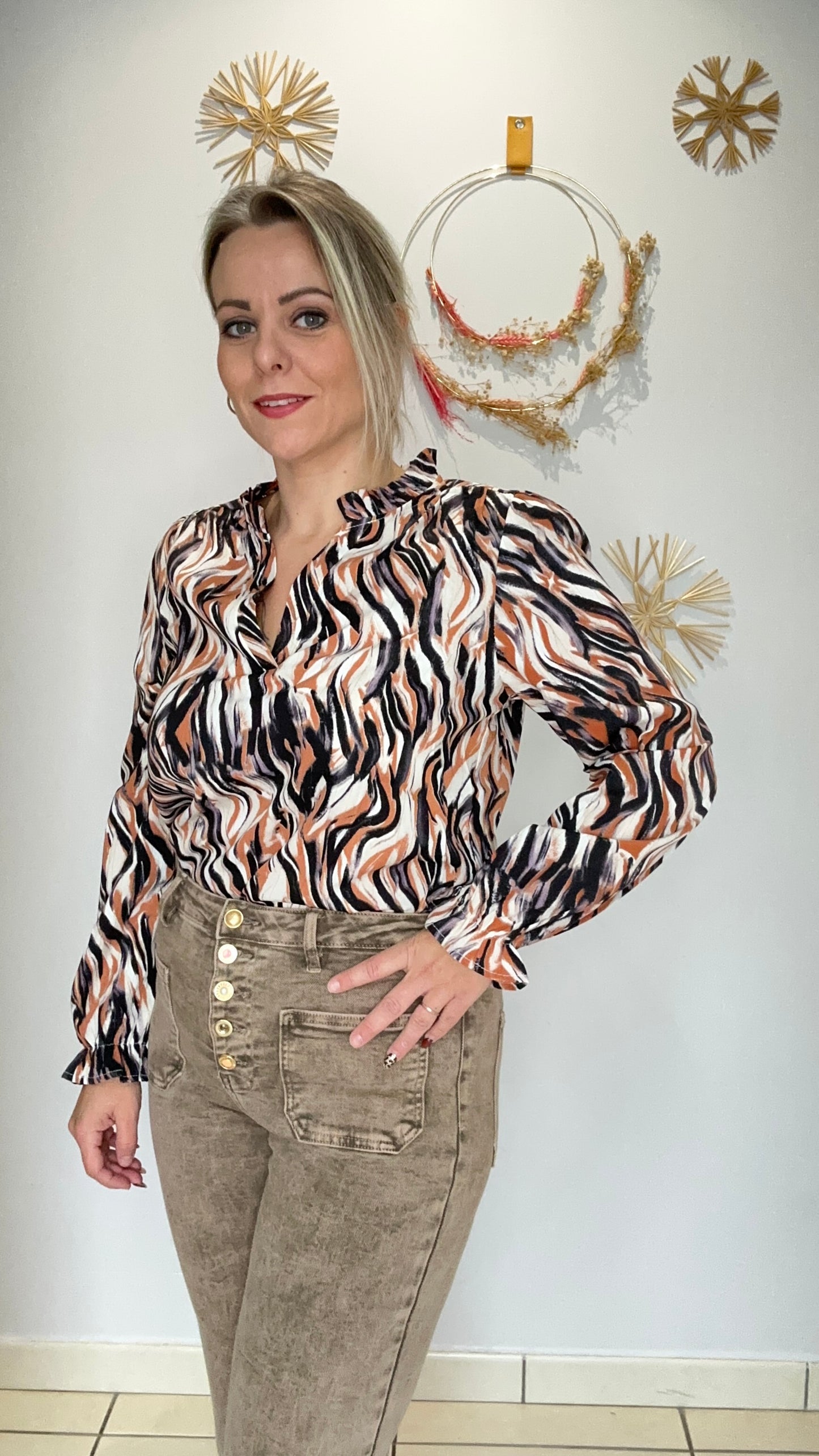 Blouse tendance imprimée
