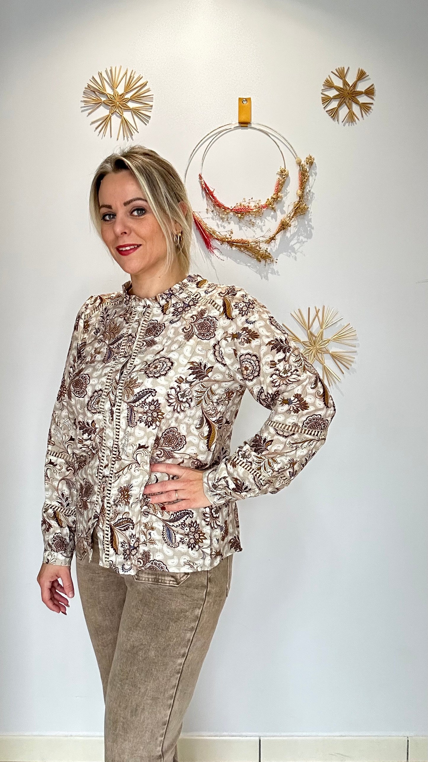 Blouse imprimée chic et fluide