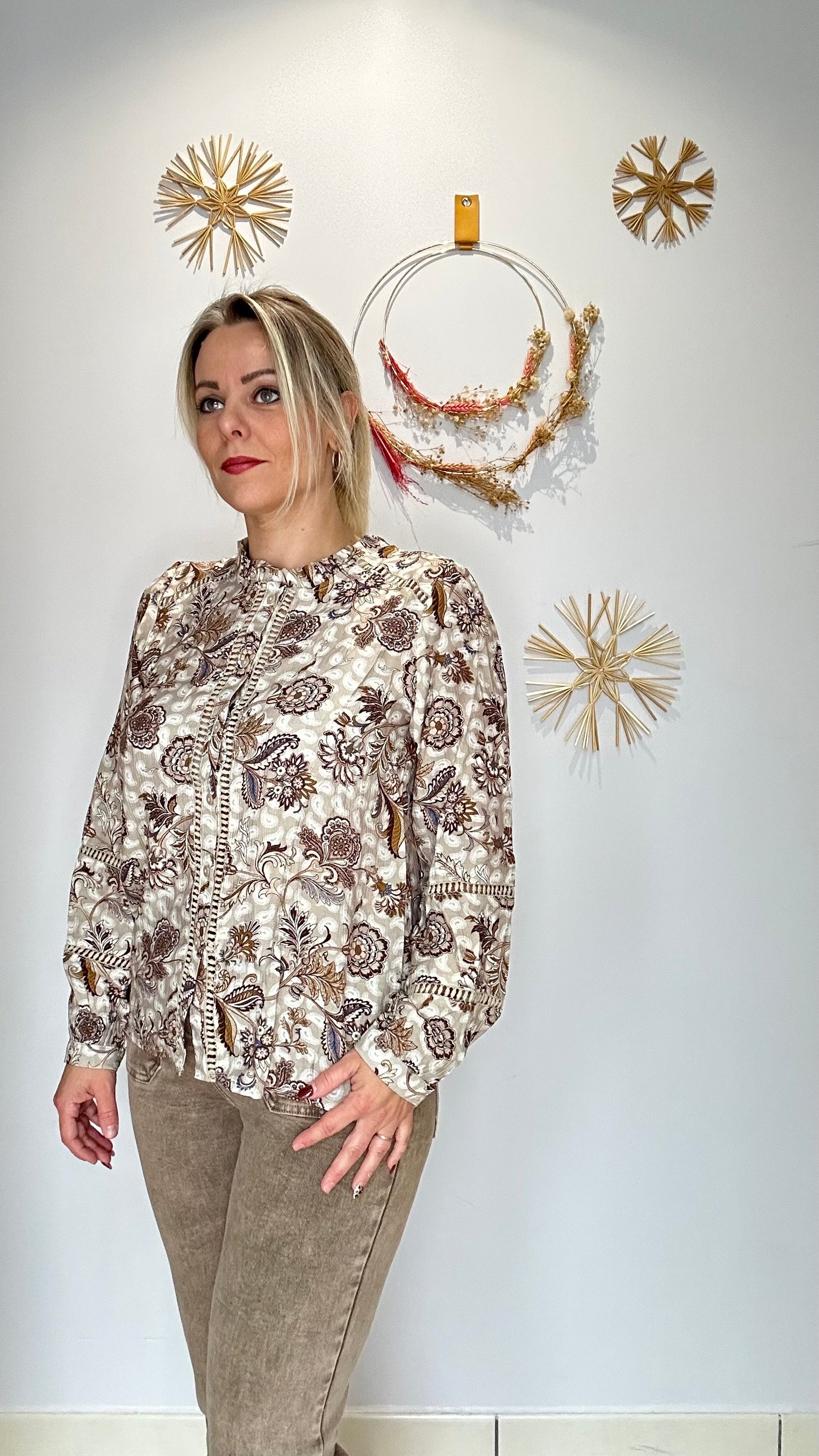 Blouse imprimée chic et fluide
