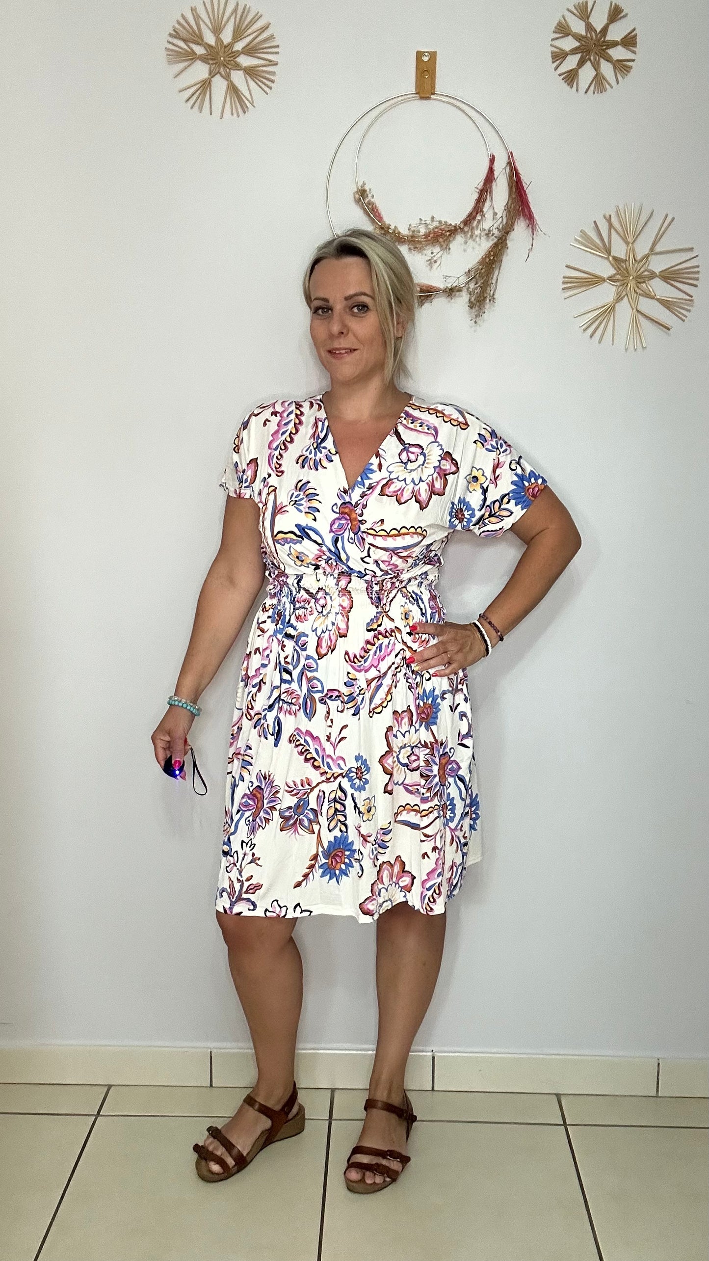Robe magique courte à manches ( 2239-96)