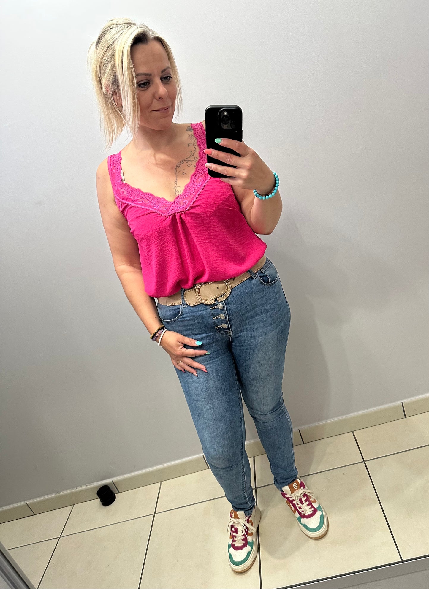 Jean skinny taille haute