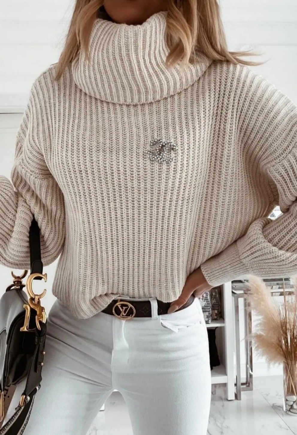 Pull oversize maille