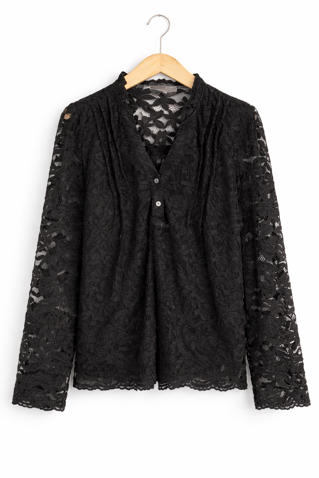 Blouse en dentelle noire