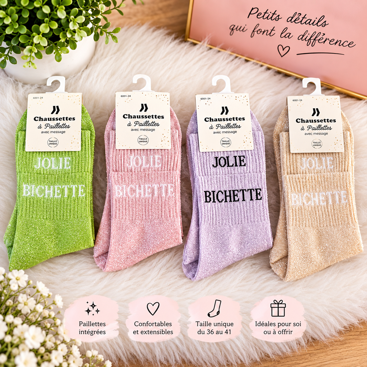 Chaussettes « jolie bichette »