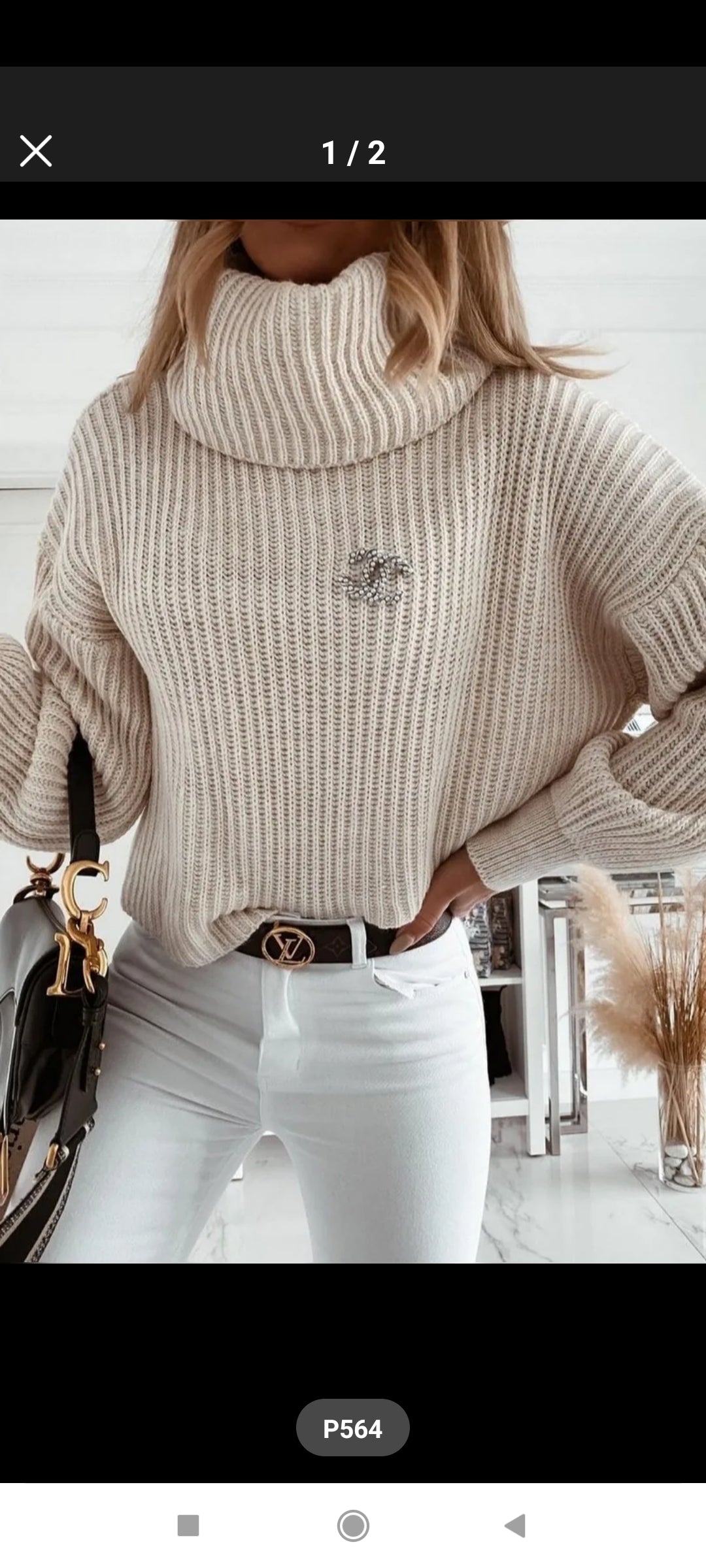 Pull oversize maille
