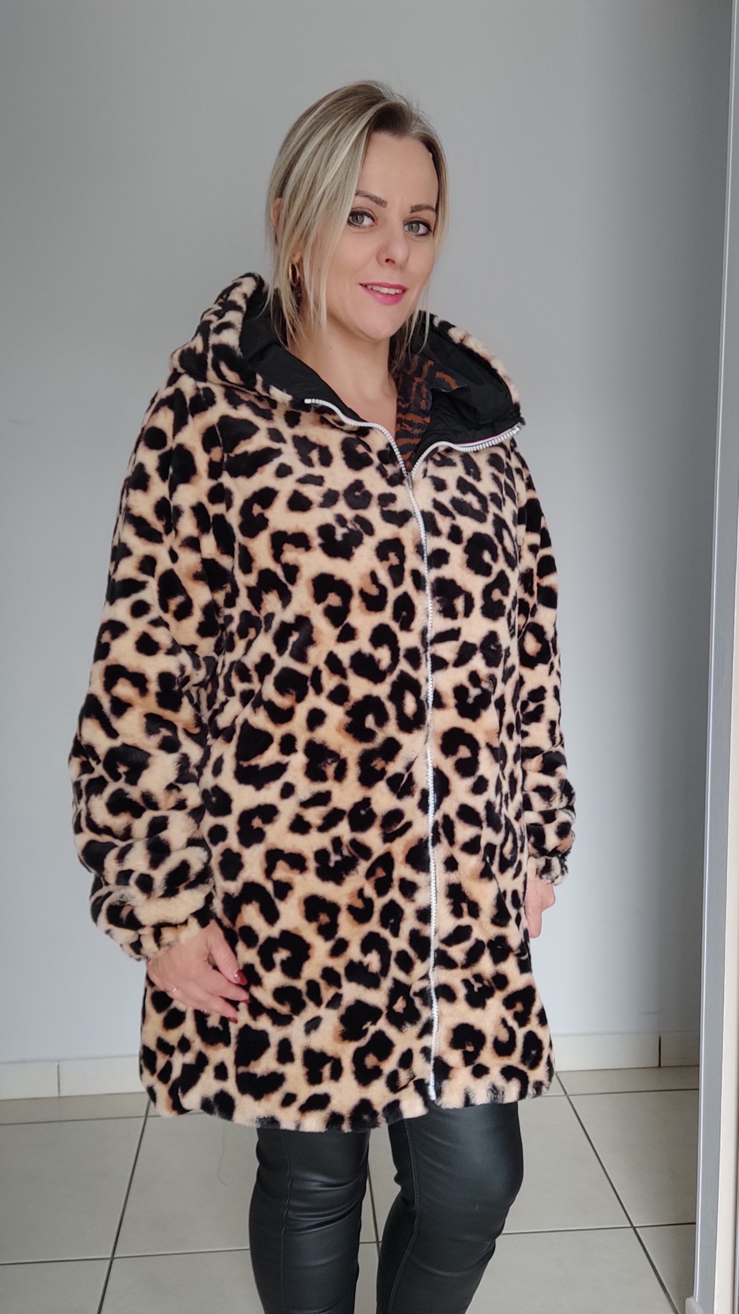 Manteau réversible tendance