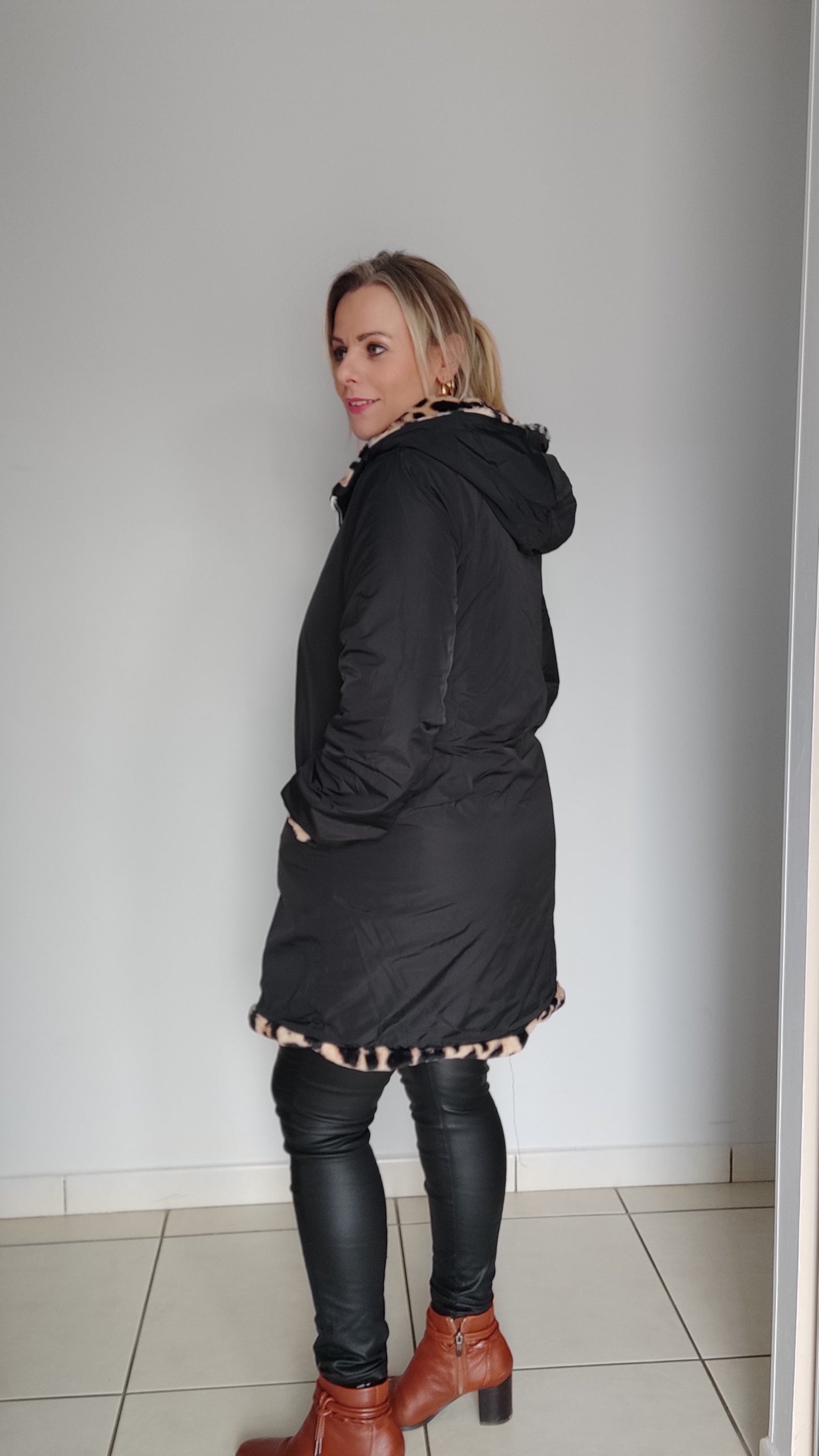 Manteau réversible tendance