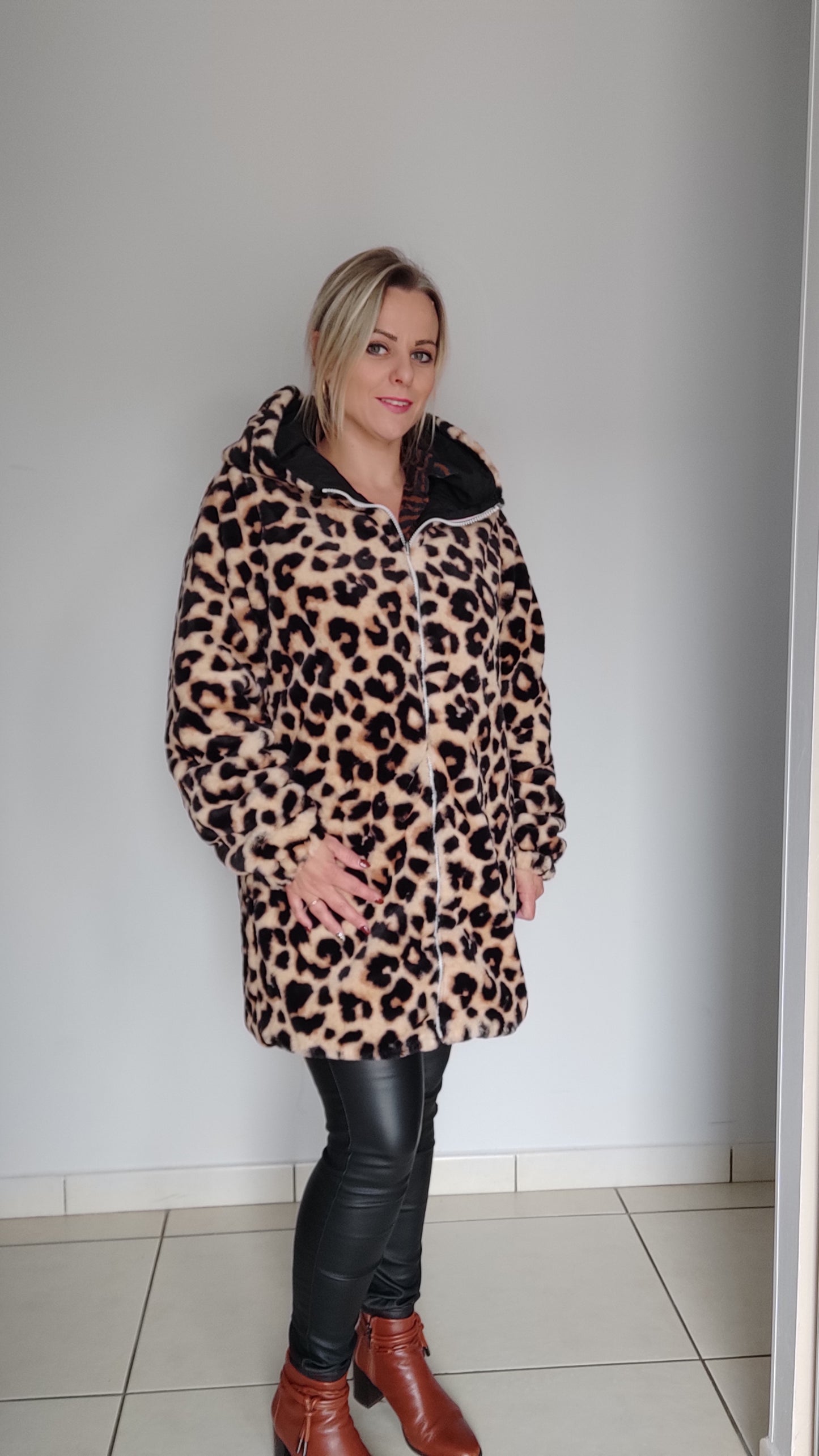 Manteau réversible tendance