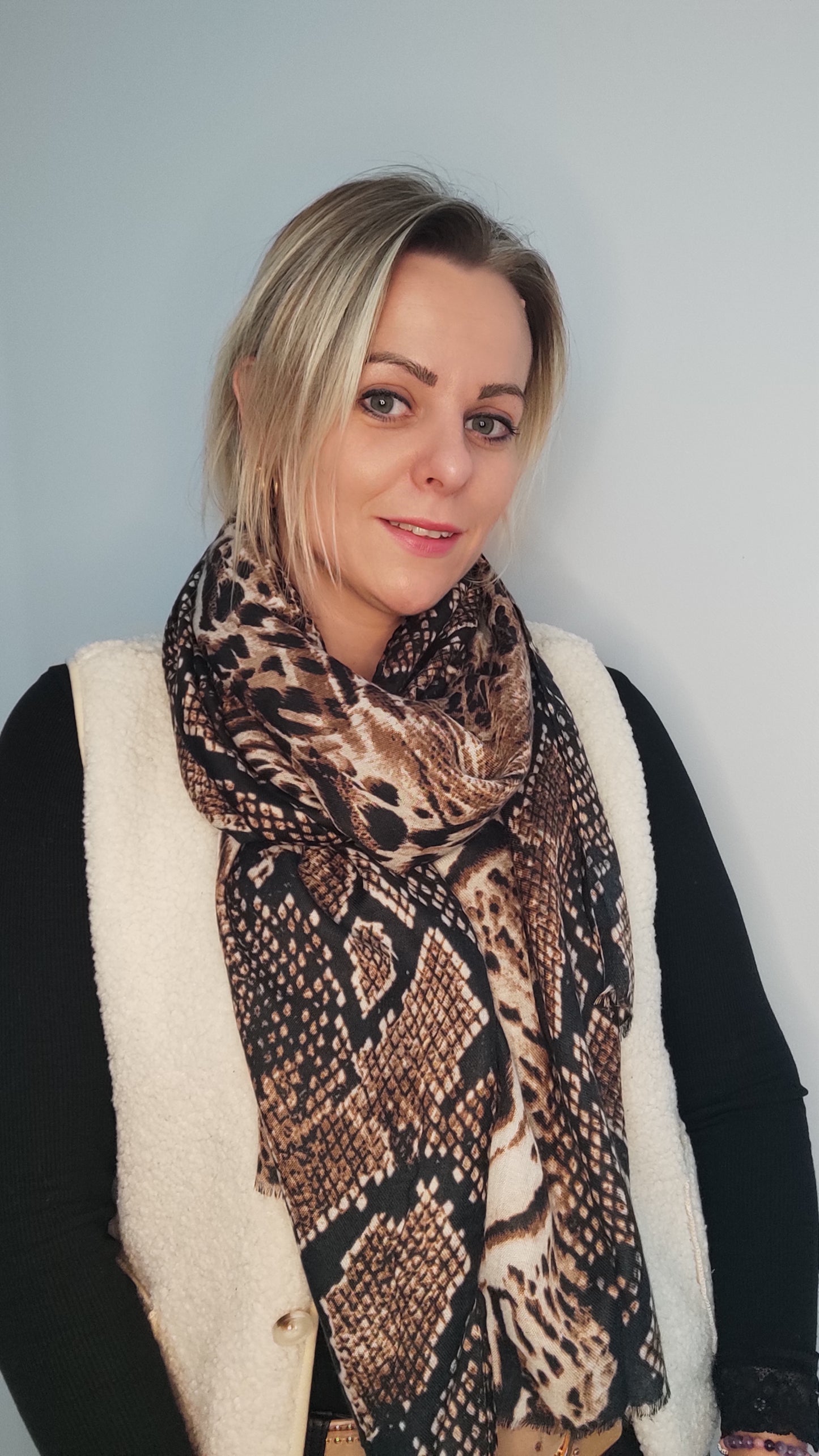 foulard imprimé léopard