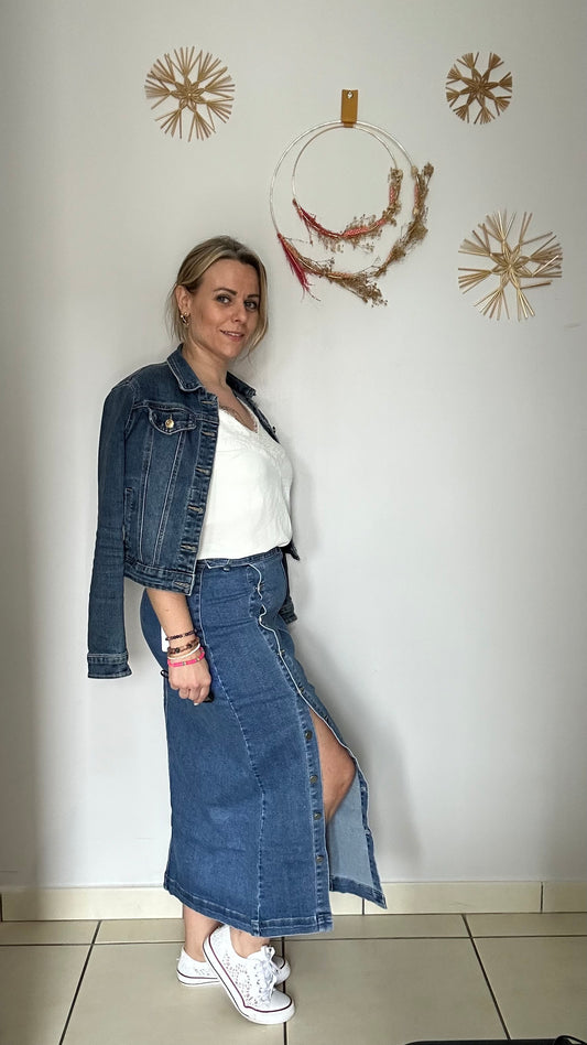 Jupe longue en jean