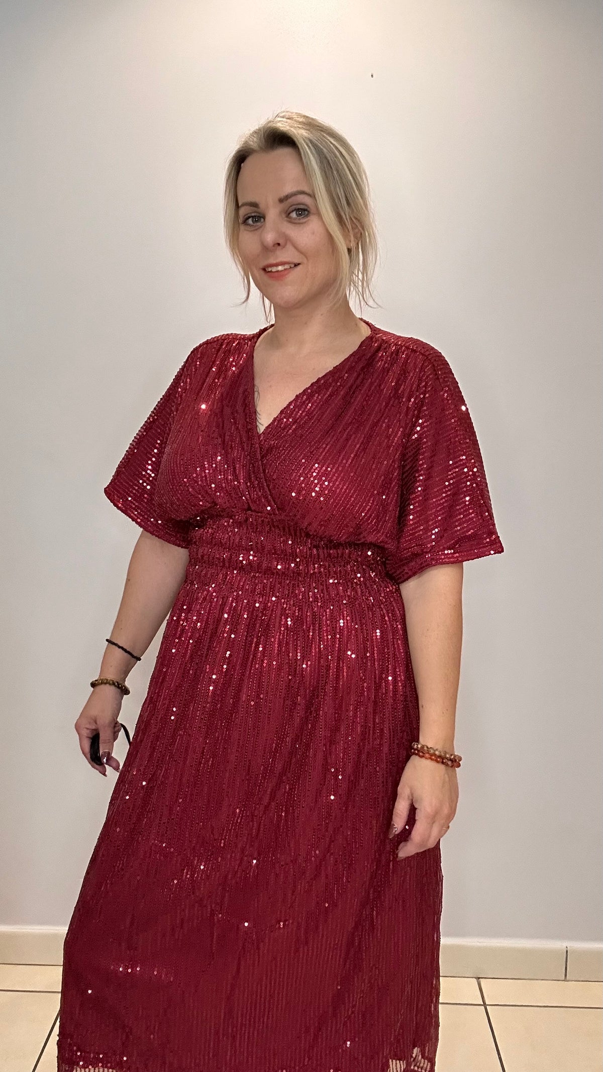 La robe magique mi longue à sequins