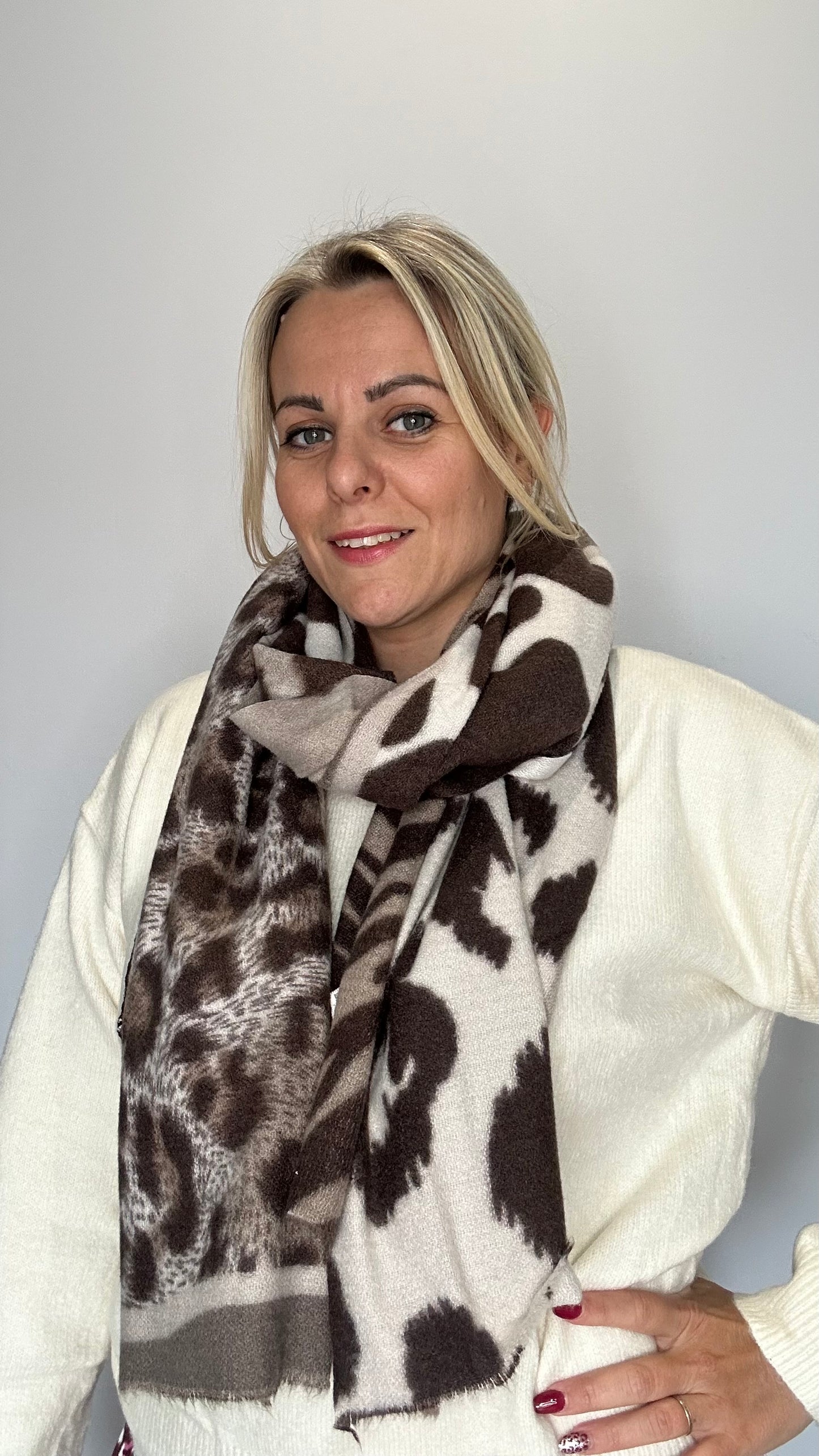 Écharpe motif animalier