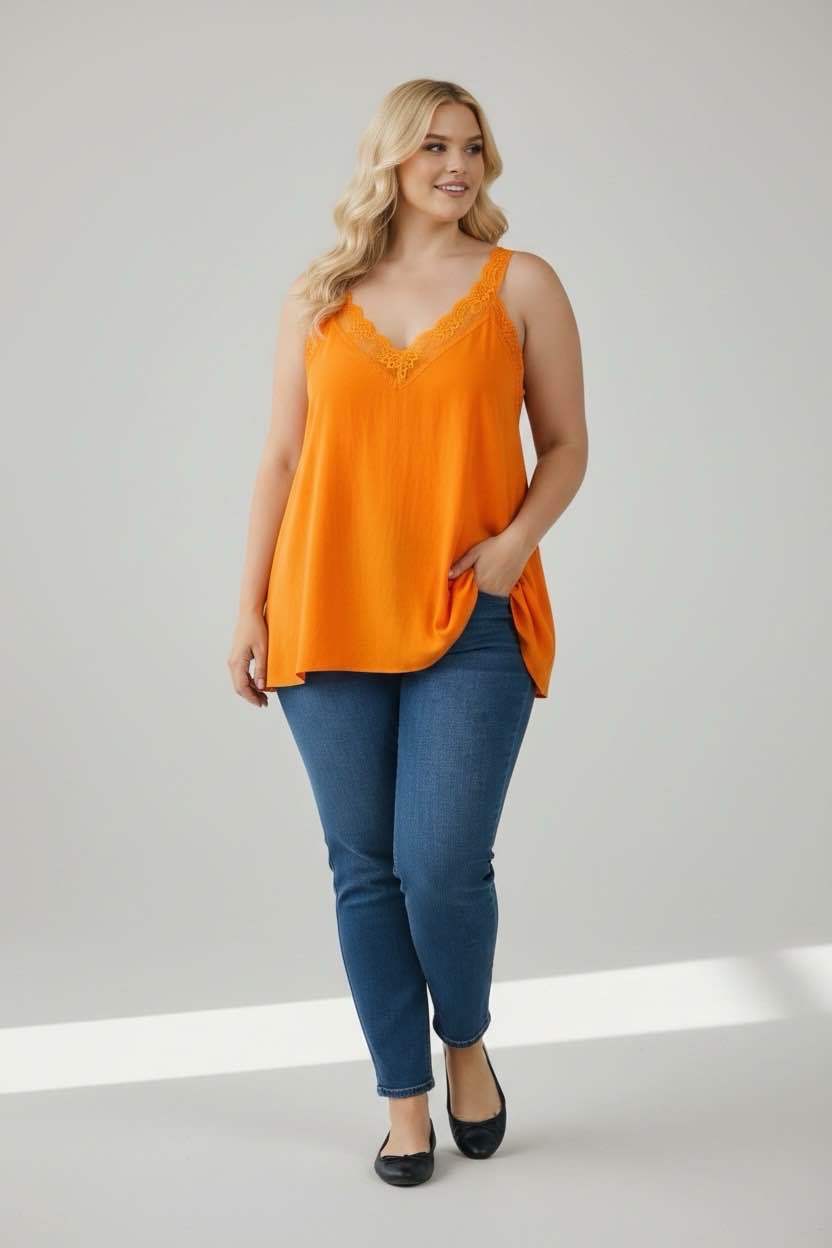 Top fluide dentelle grande taille