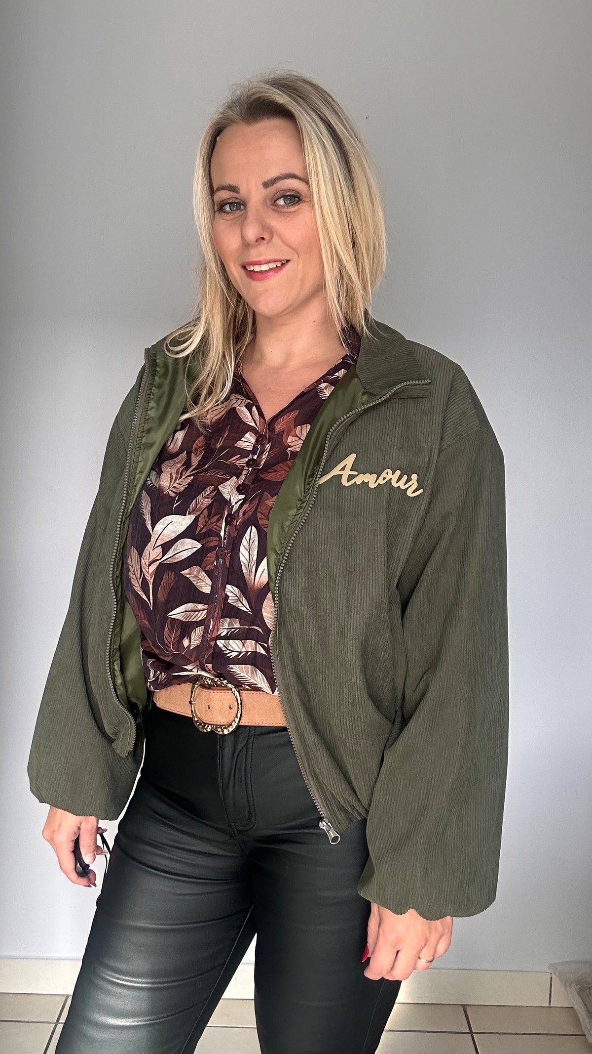 Veste en velours « Amour » 🤎