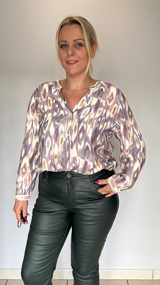 Blouse élégante mauve