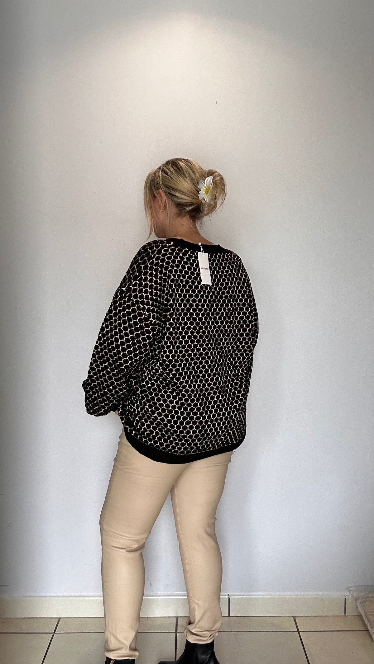 Pull Lurex noir et doré ✨