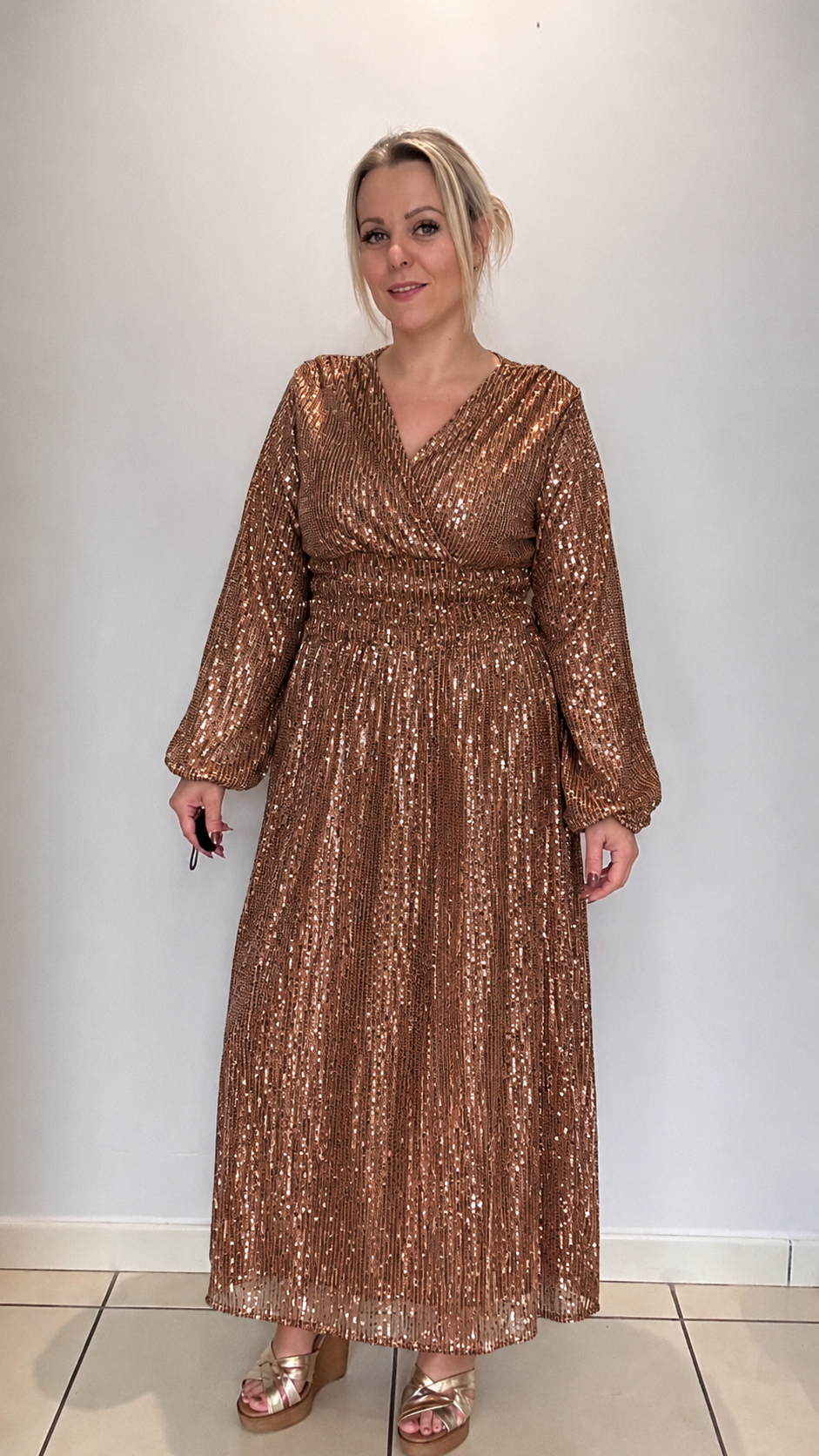 Robe sequins longue