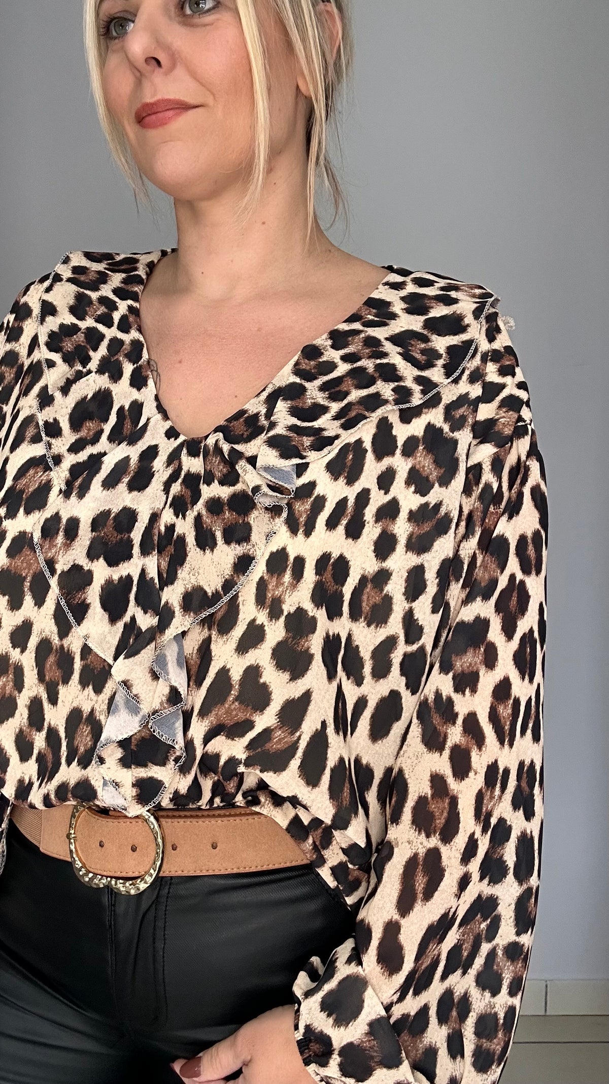Blouse fluide imprimée léopard 🐆