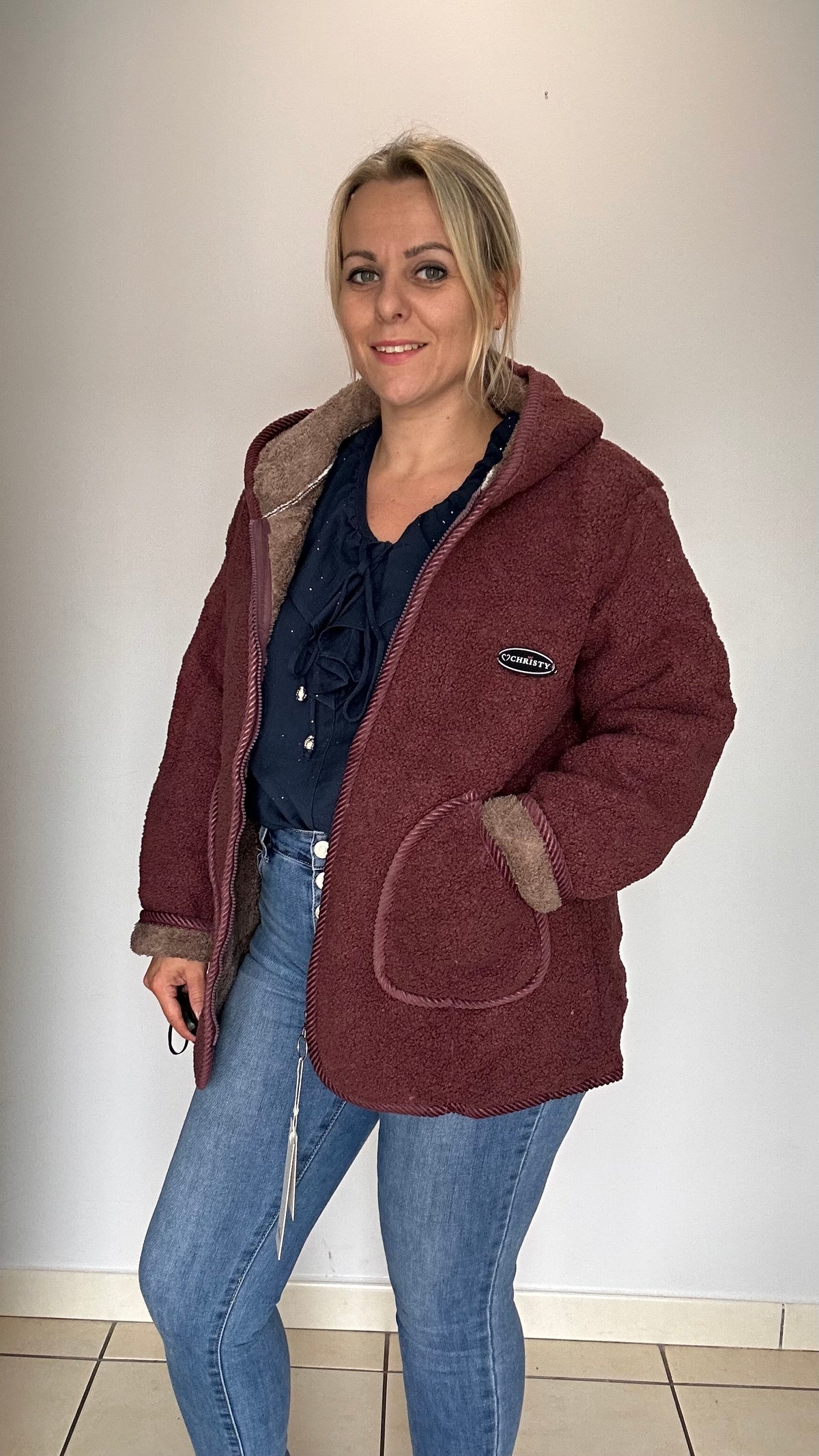 Manteau moumoute polaire à capuche ❤️