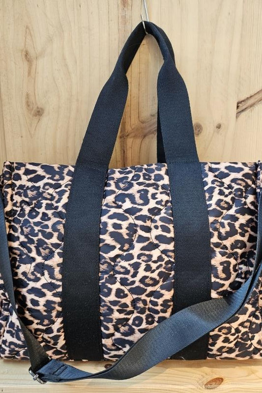 sac matelassé leopard