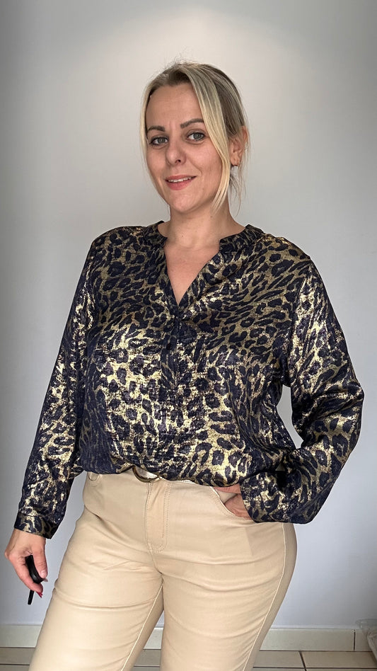 Blouse marine & doré ✨