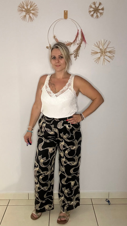 Pantalon à motifs
