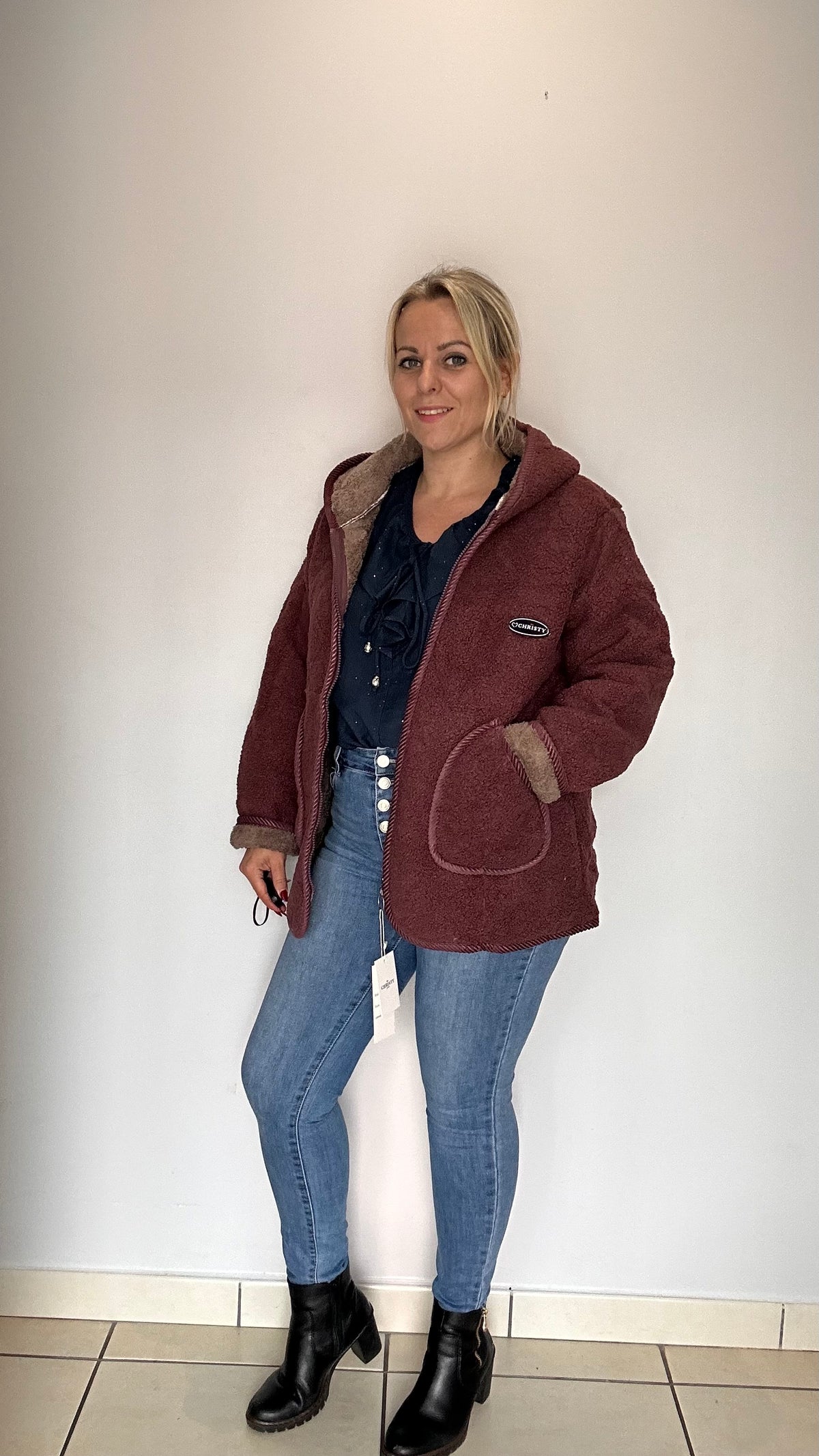 Manteau moumoute polaire à capuche ❤️
