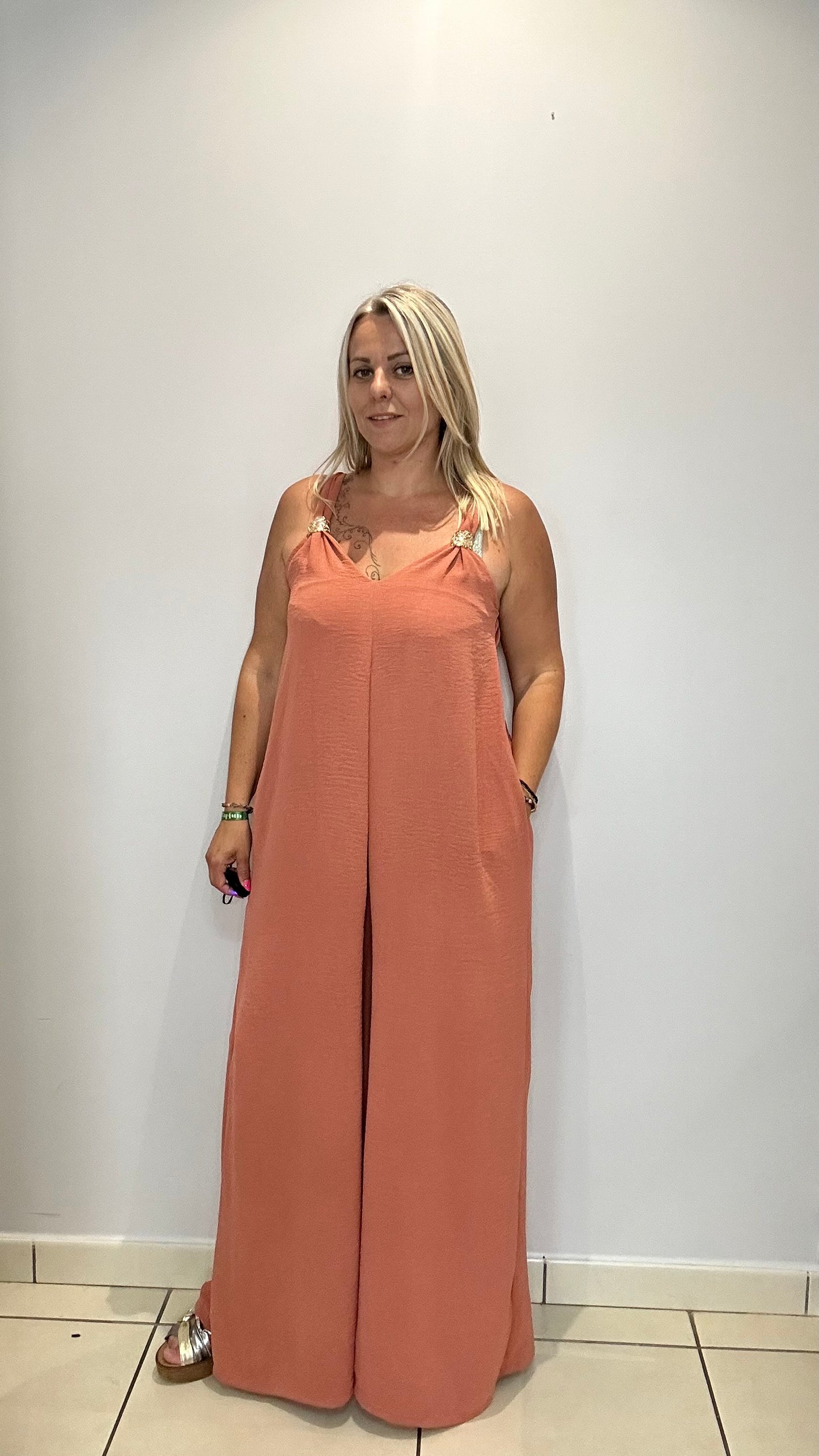 Combi Pantalon bretelle Uni