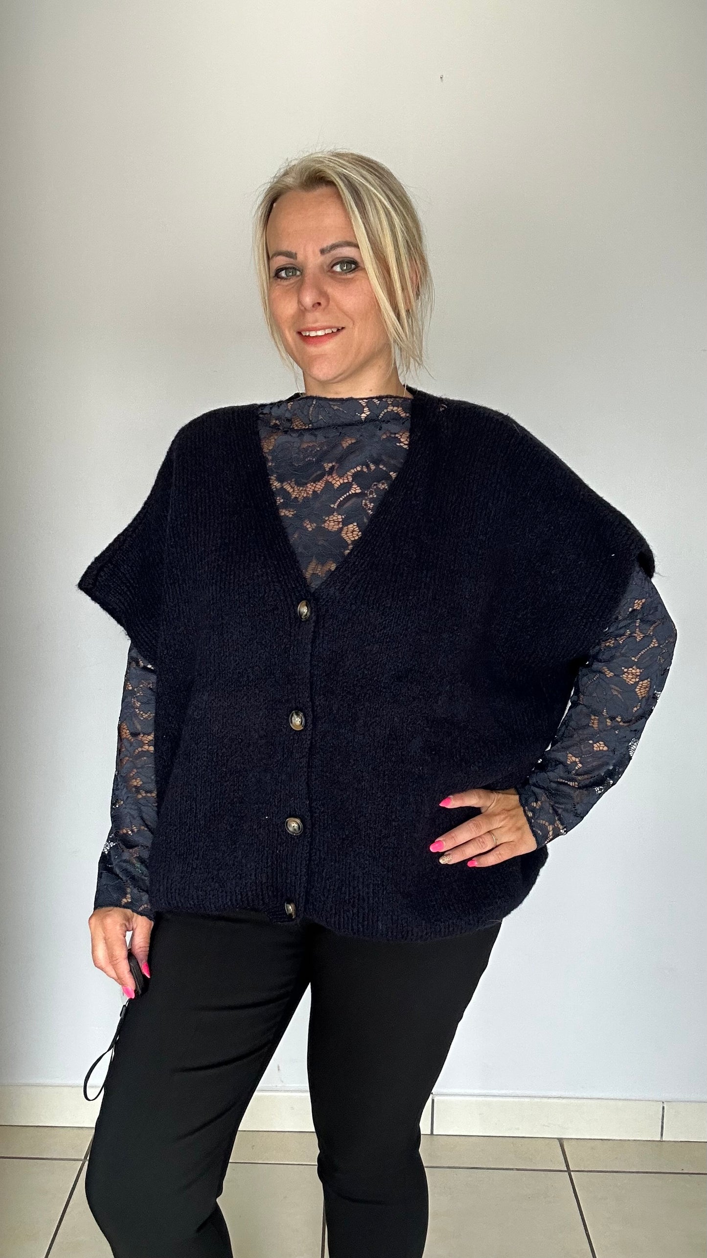 Gilet tout doux à manches🤍