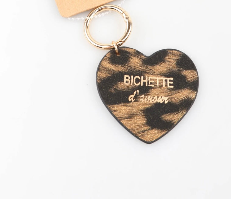 Porte clés en forme de cœur