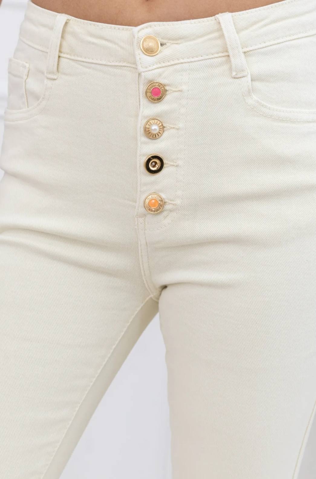 jean skinny beige