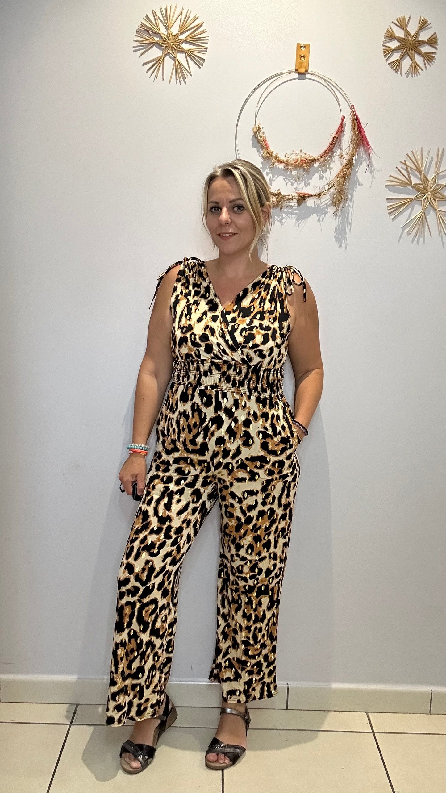 Combi pantalon léopard