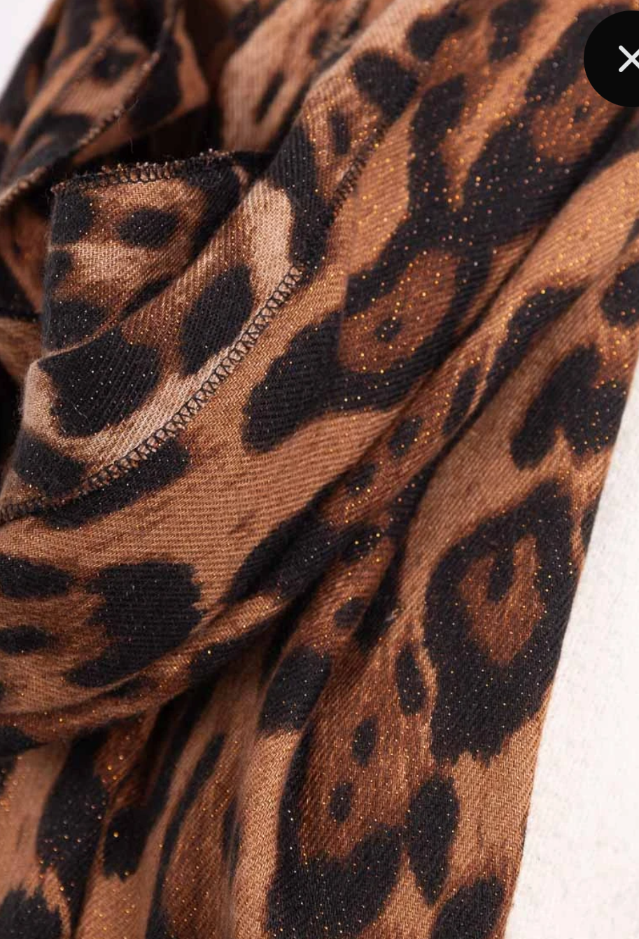 Foulard imprimé léopard brillant