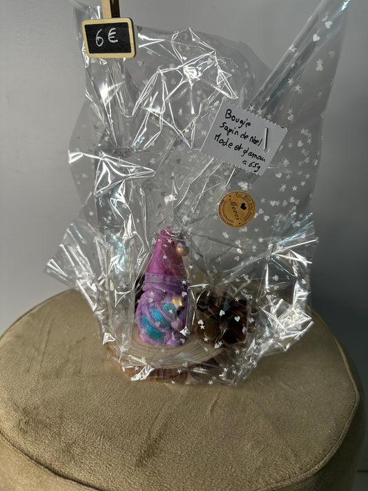 Bougie gnome parfum sapin de Noël
