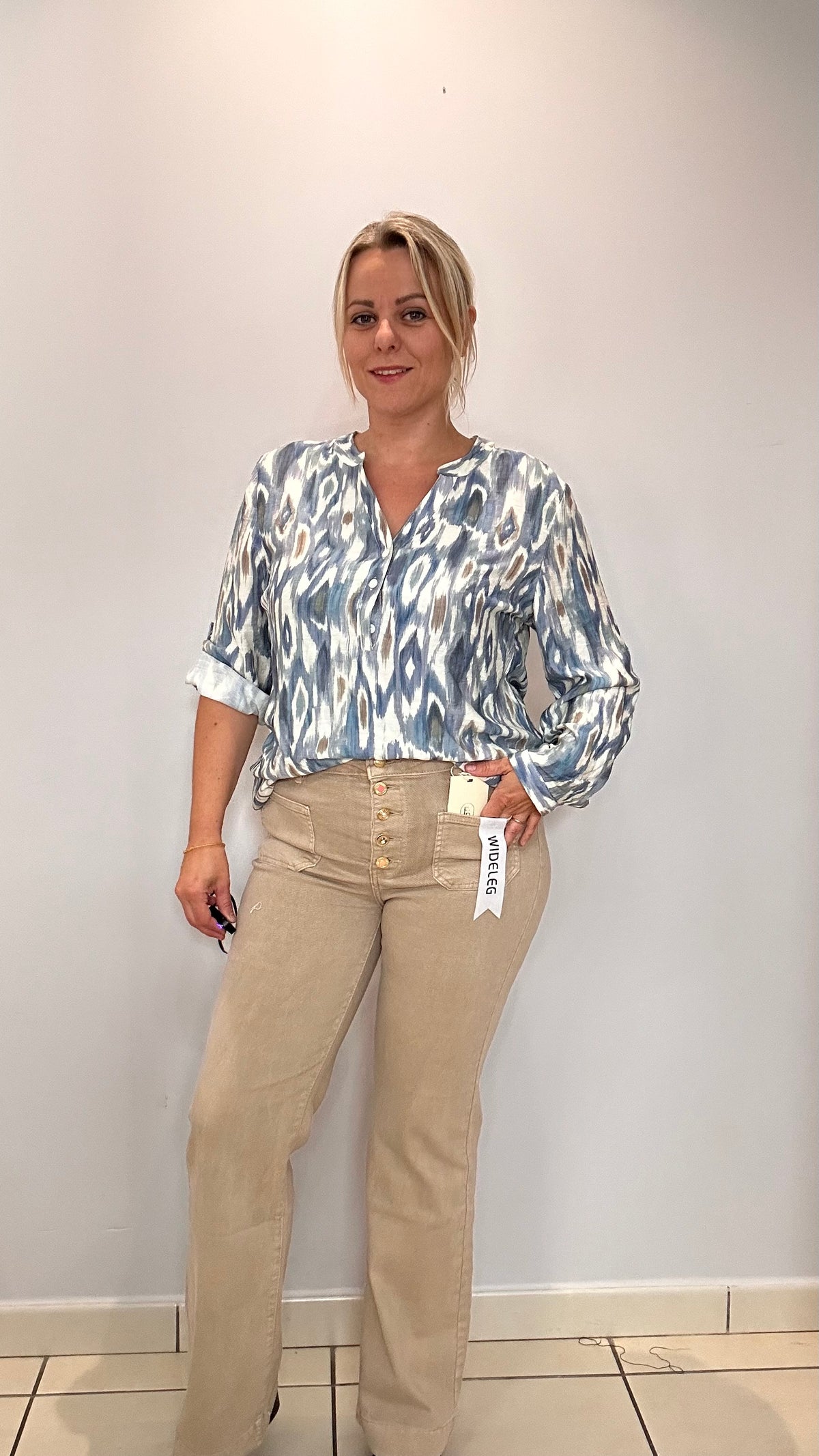 Blouse élégante bleu