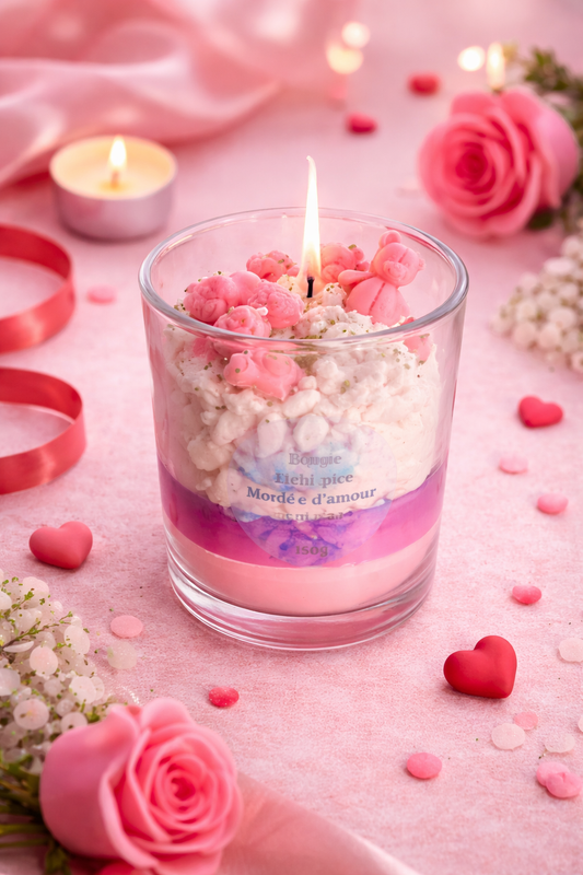 Bougie nounours parfum litchi épicé