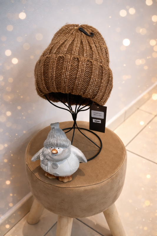 Bonnet tout doux couleur café