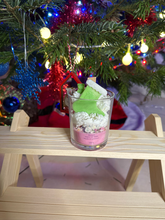 Bougie botte parfum Sapin de Noël