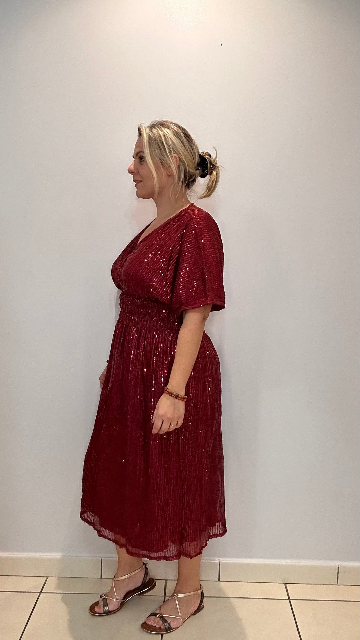 La robe magique mi longue à sequins