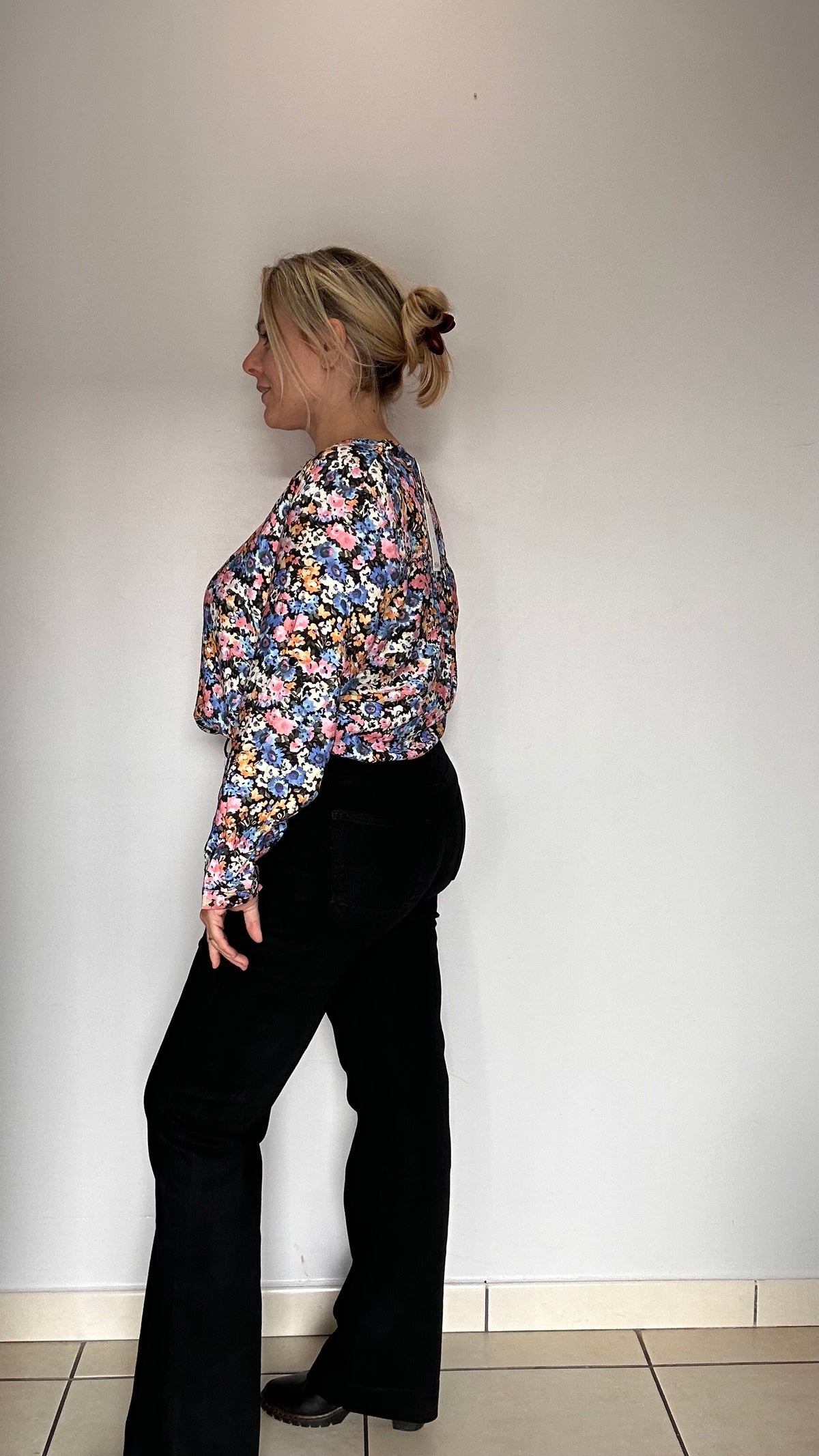 👖 Jean taille haute noir
