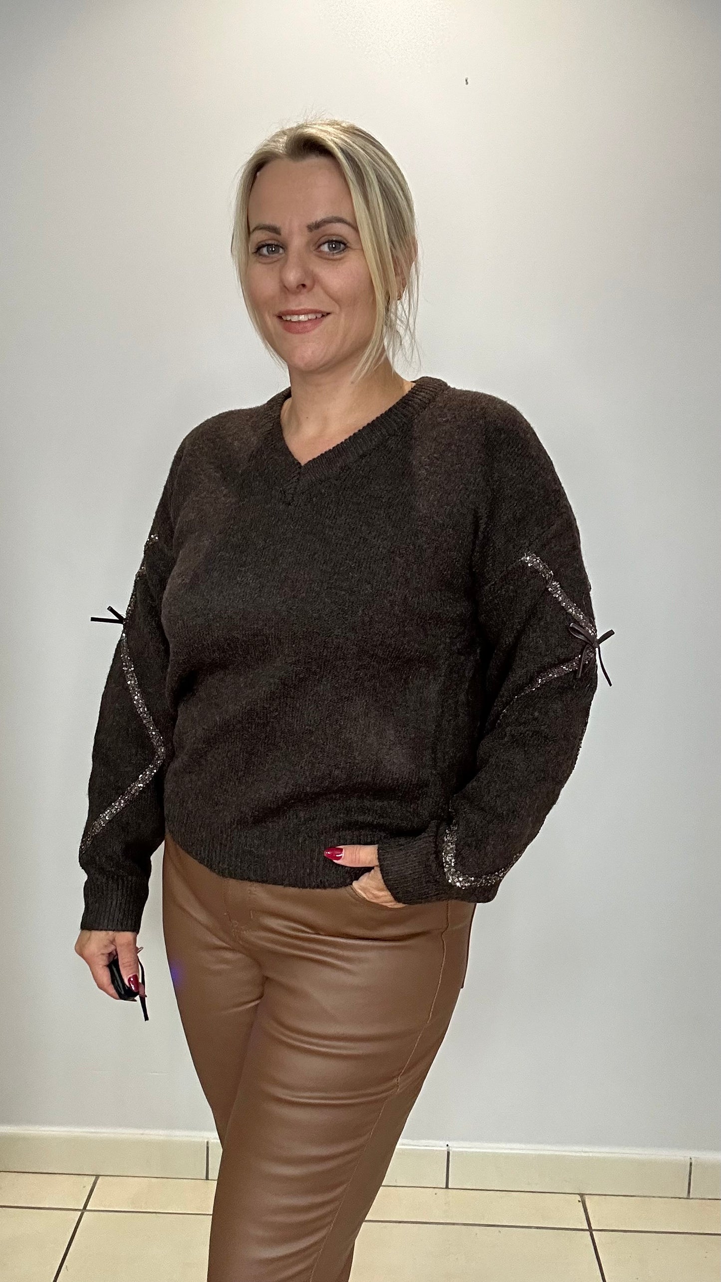 🤎 PULL manche à noeuds 🤎
