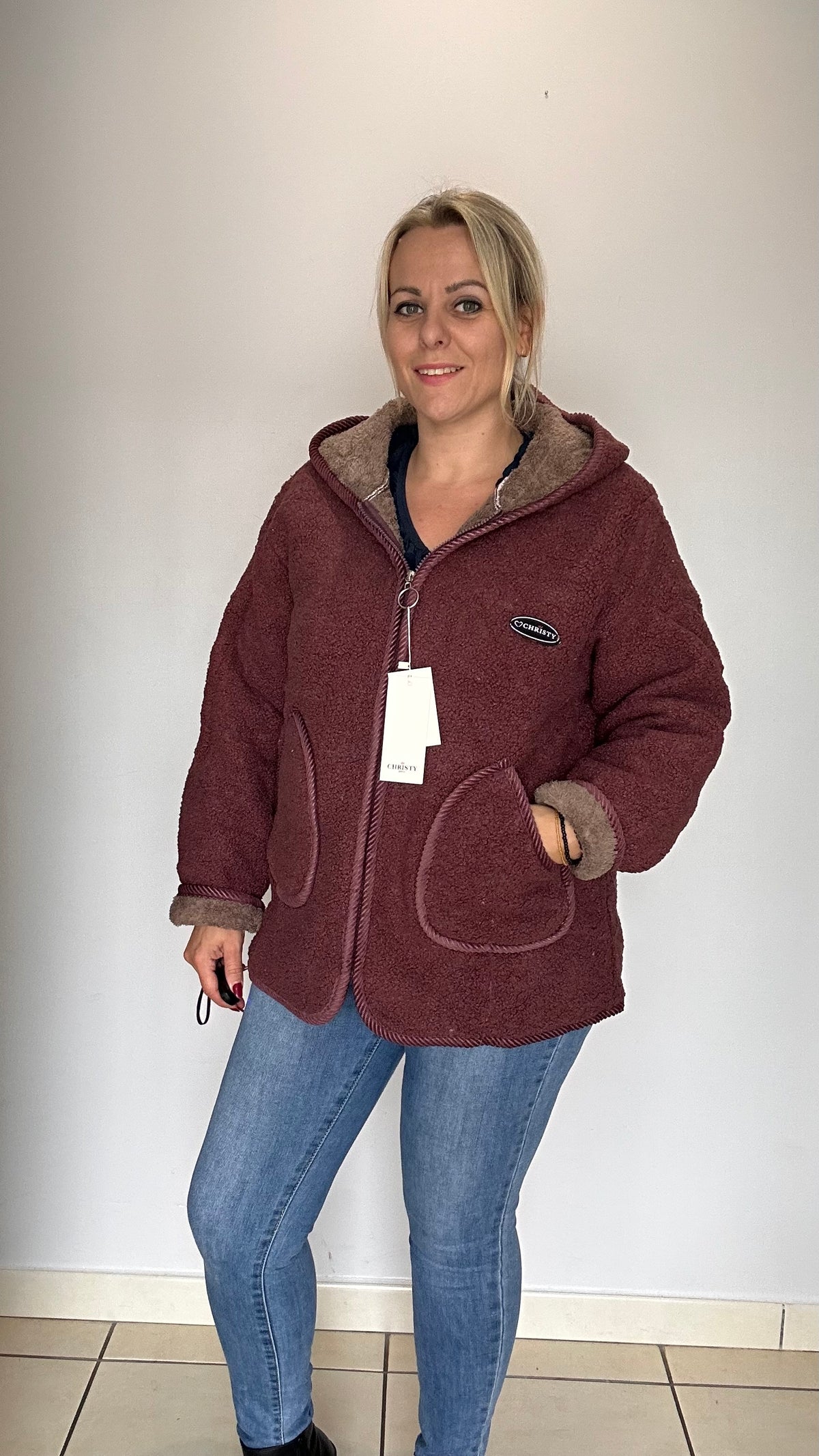 Manteau moumoute polaire à capuche ❤️