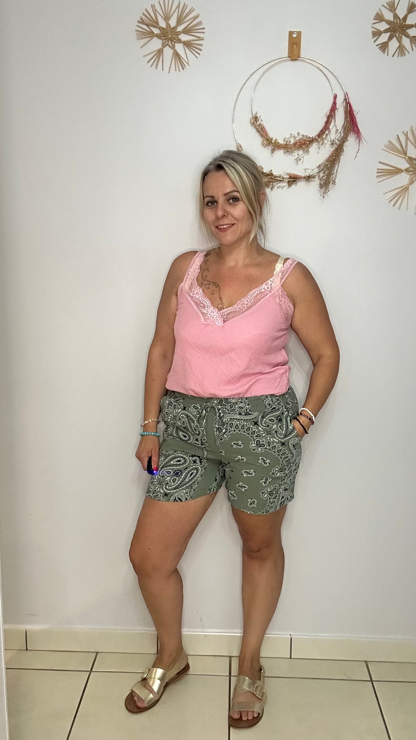 Short en gaze de coton